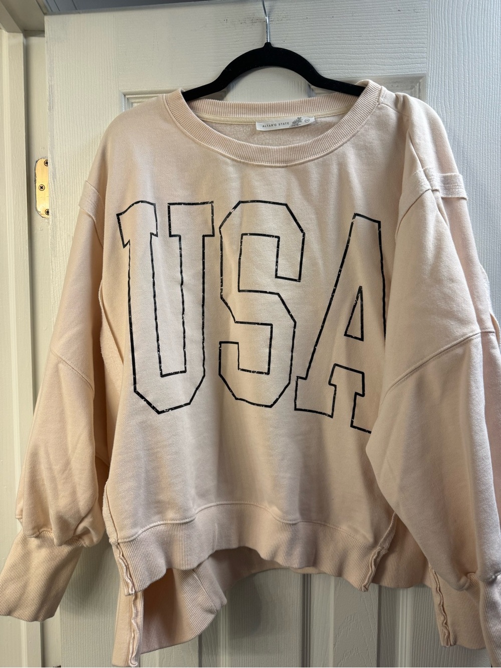 Altar'd State Blush USA Graphic Crewneck Sweatshirt